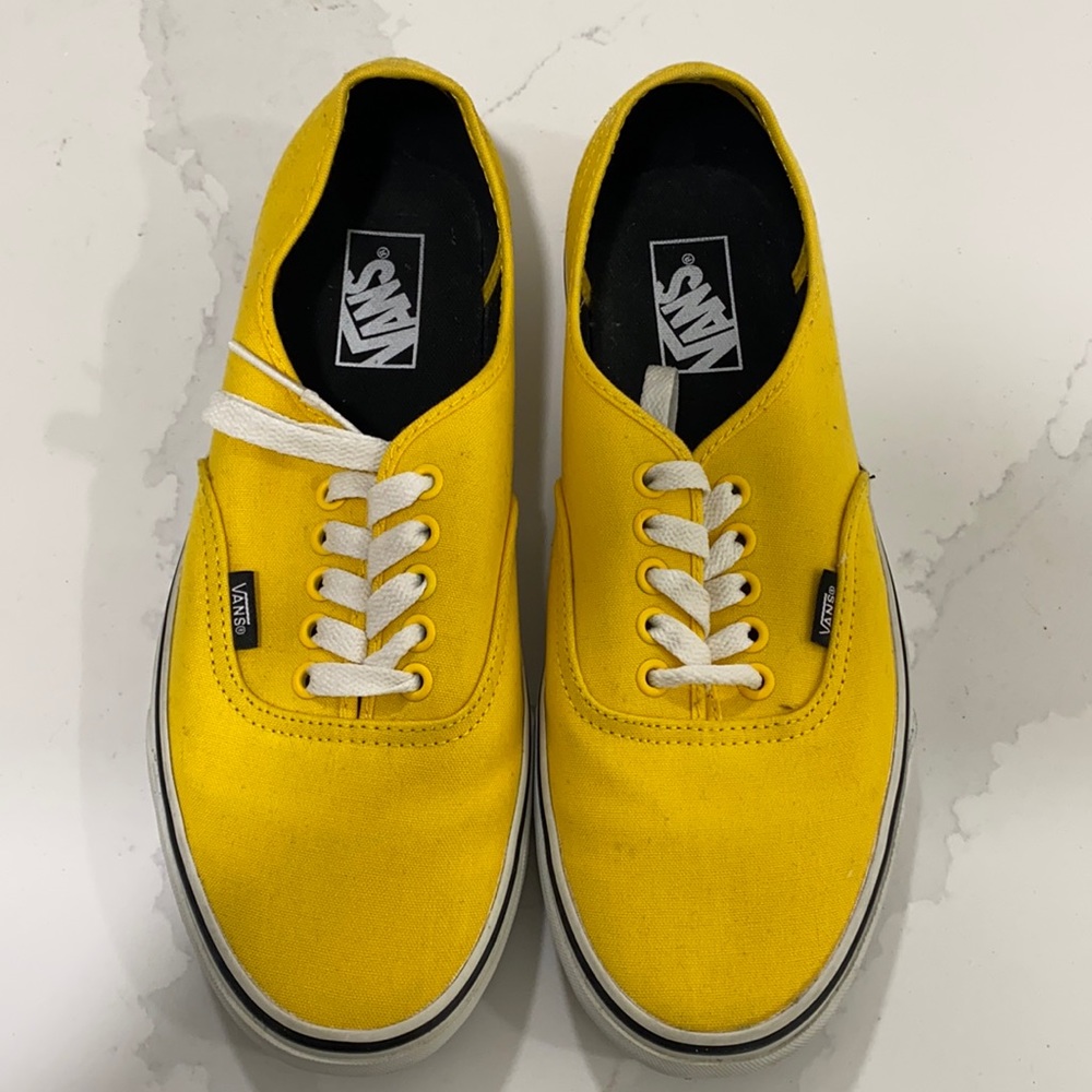 Vans, size 9.5, color yellow